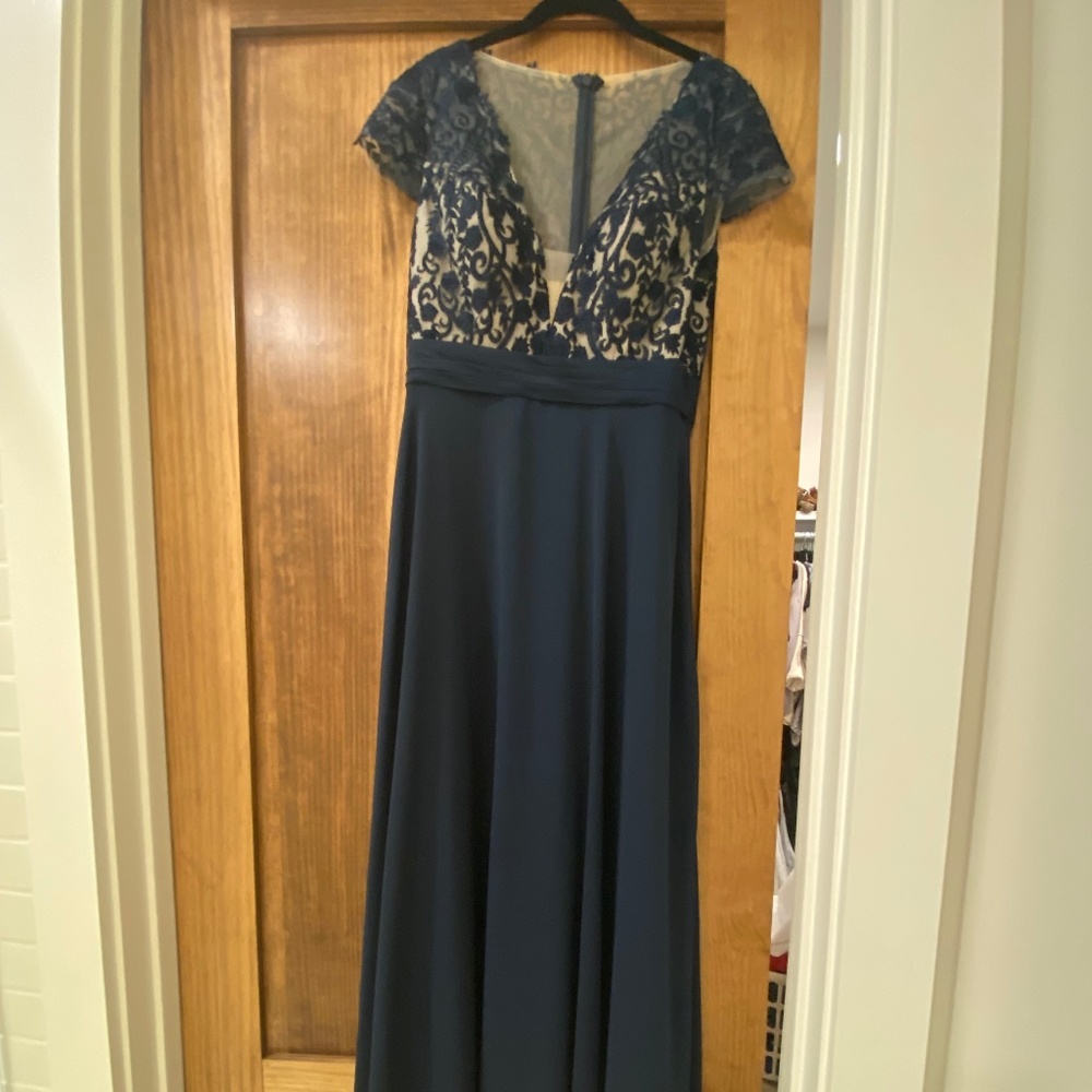Navy full length dress